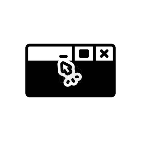 Black solid icon for minimize 