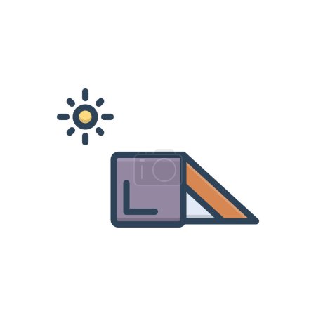 Color illustration icon for shadow
