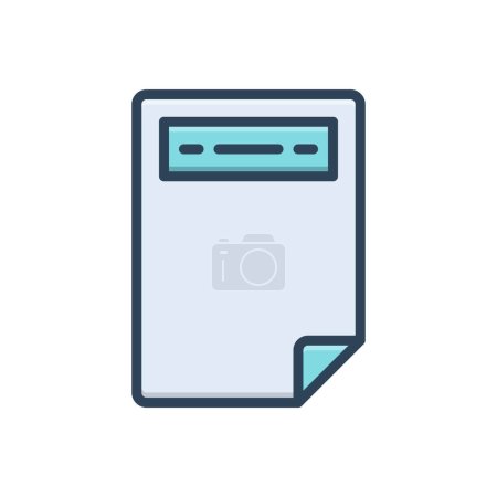 Color illustration icon for headers 
