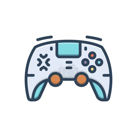 Illustration for Color illustration icon for controllers - Royalty Free Image