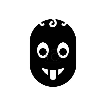 Black solid icon for stupid 