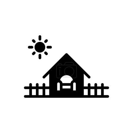 Black solid icon for households 