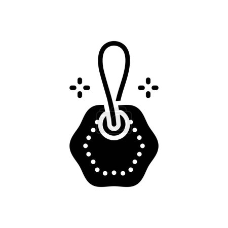 Black solid icon for tag 