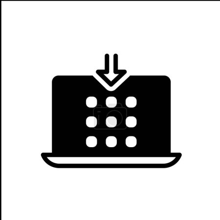 Black solid icon for inputs 