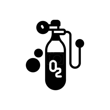 Schwarzes Symbol für Sauerstoff 