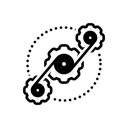 Black solid icon for integration 