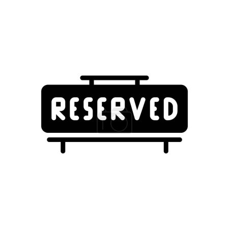 Black solid icon for reserved 