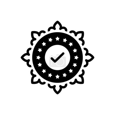 Black solid icon for warranties 
