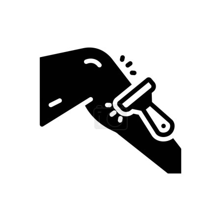 Black solid icon for removing 