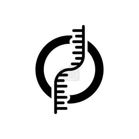 Ilustración de Icono sólido negro para el ADN - Imagen libre de derechos