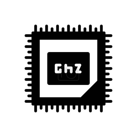 Black solid icon for ghz 