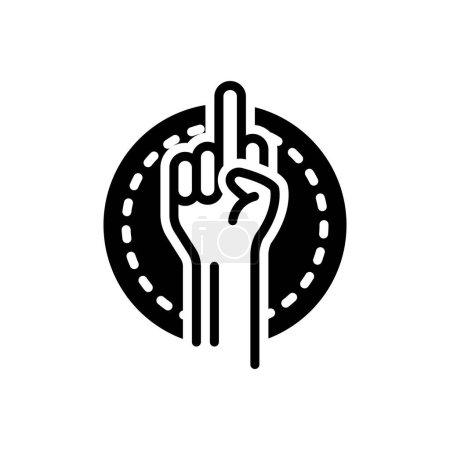 Black solid icon for fuck 