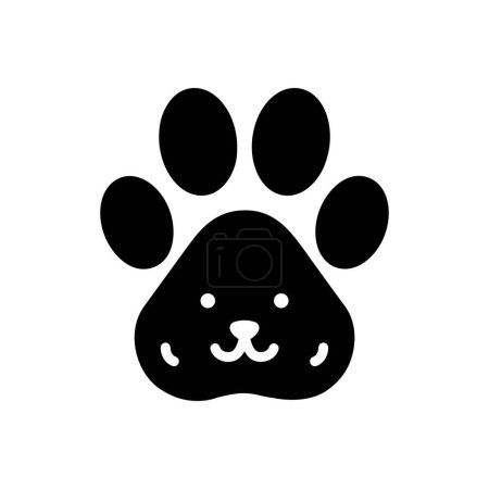 Illustration for Black solid icon for pets - Royalty Free Image