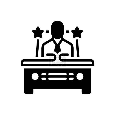 Black solid icon for positions 