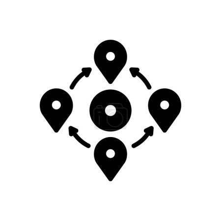 Black solid icon for nearby 