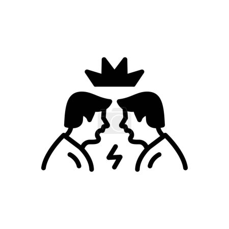 Black solid icon for dispute 