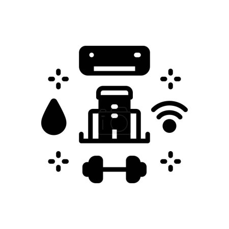 Black solid icon for amenities 