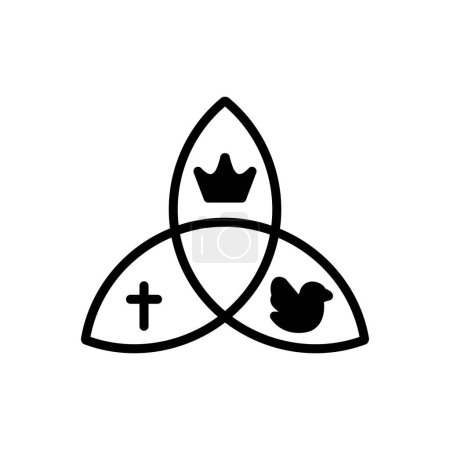 Schwarze solide Ikone für Dreieinigkeit 