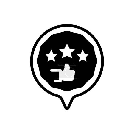 Black solid icon for rated 