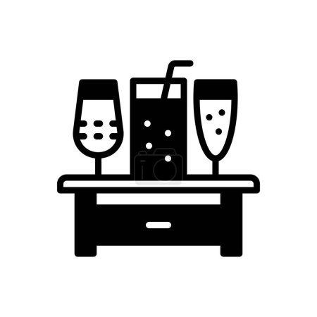 Black solid icon for drinks 