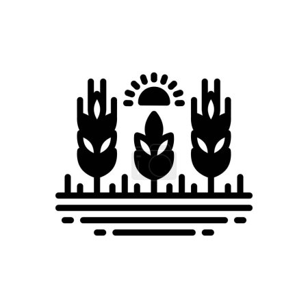 Black solid icon for harvest 