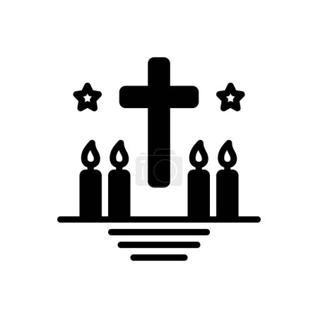 Black solid icon for arise hope 