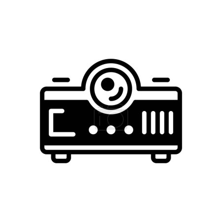 Black solid icon for projectors 