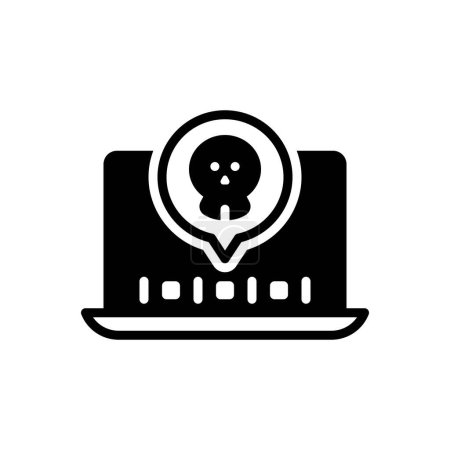 Illustration for Black solid icon for fatal - Royalty Free Image