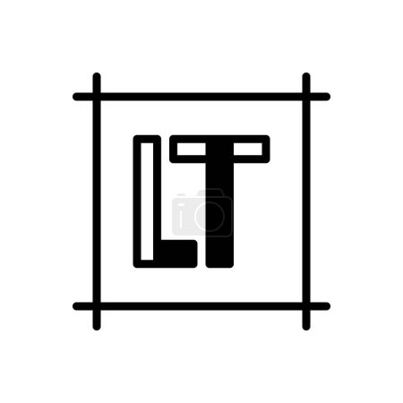 Black solid icon for monogram 
