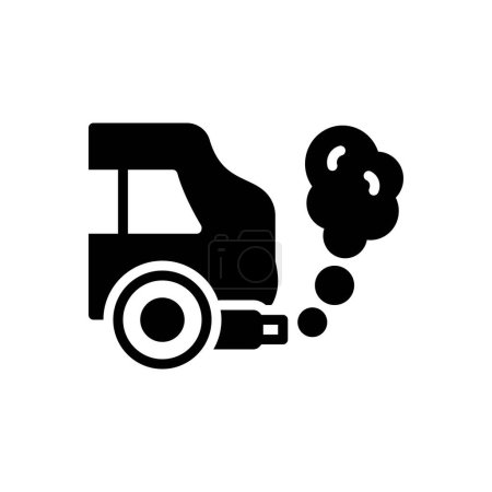Black solid icon for exhaust 