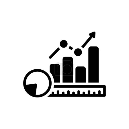 Black solid icon for metric 