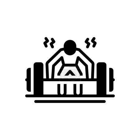 Black solid icon for exercise 