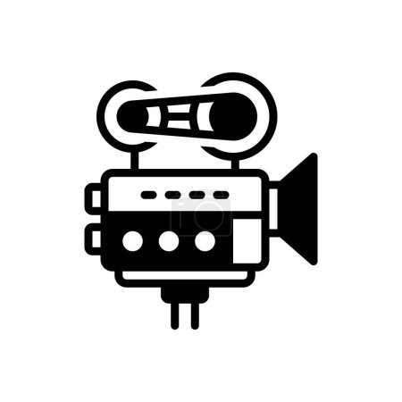 Black solid icon for camcorders 