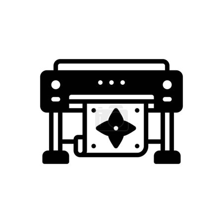 Illustration for Black solid icon for printed - Royalty Free Image