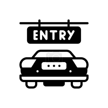Black solid icon for entries 