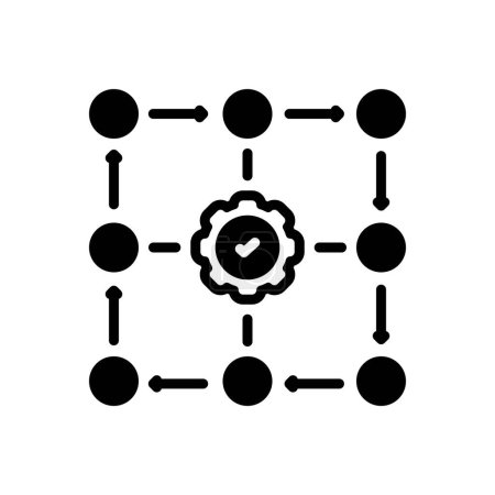 Black solid icon for methodology 