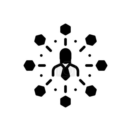 Black solid icon for affiliates 