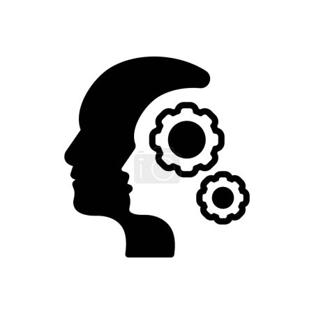Black solid icon for psychological 