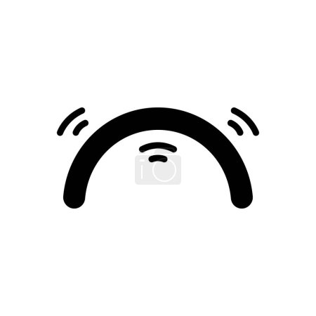 Black solid icon for bend 