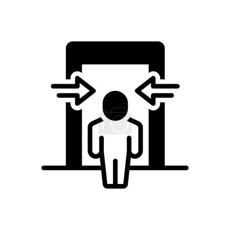 Black solid icon for intake 