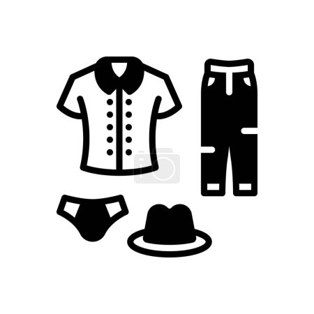 Black solid icon for clothing 