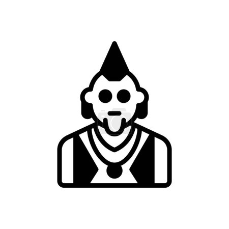 Black solid icon for punk 