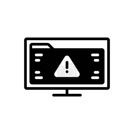 Black solid icon for errors