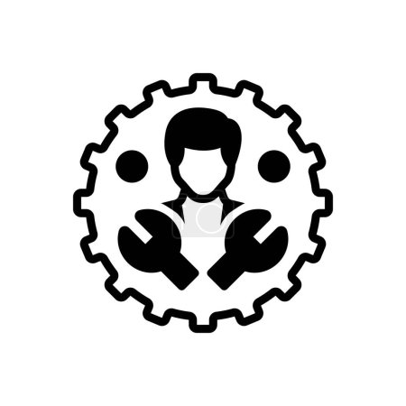 Black solid icon for mechanics