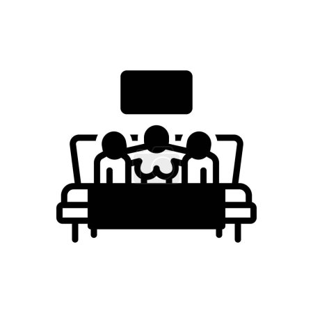 Illustration for Black solid icon for swingers - Royalty Free Image