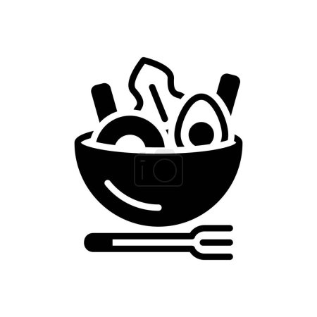 Black solid icon for food 