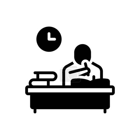 Black solid icon for author 