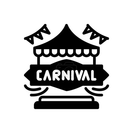 Icono sólido negro para carnaval 