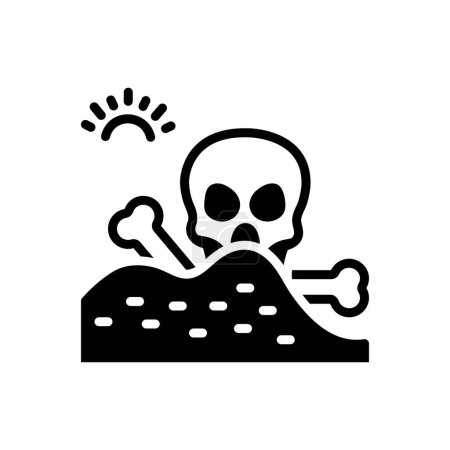Black solid icon for remains 