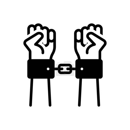 Black solid icon for arrest 